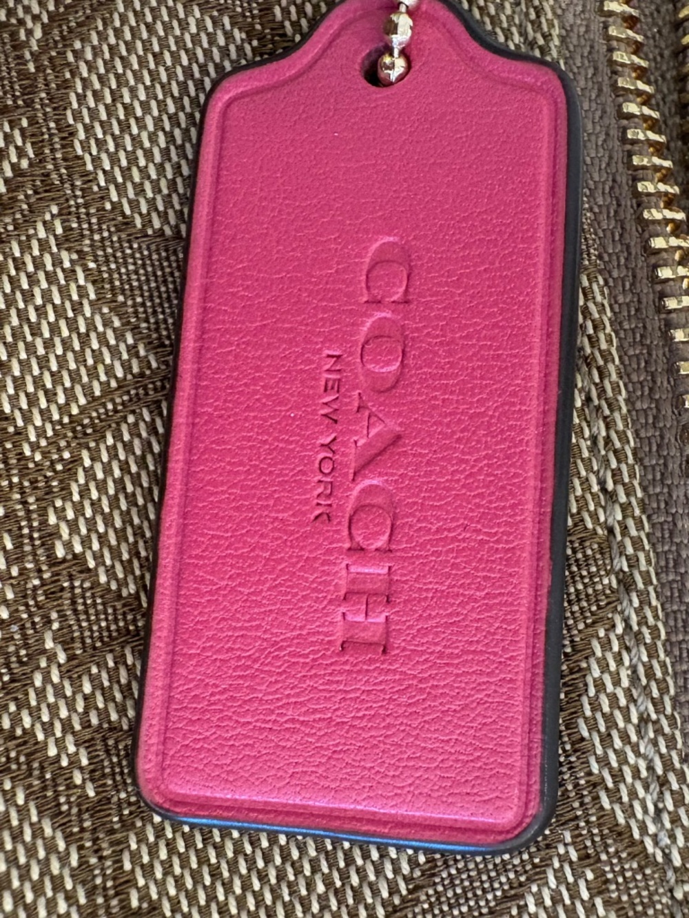 Coach F36722 Signature Canvas Tote Pink Trim Shoulder Bag - Picture 11 of 12